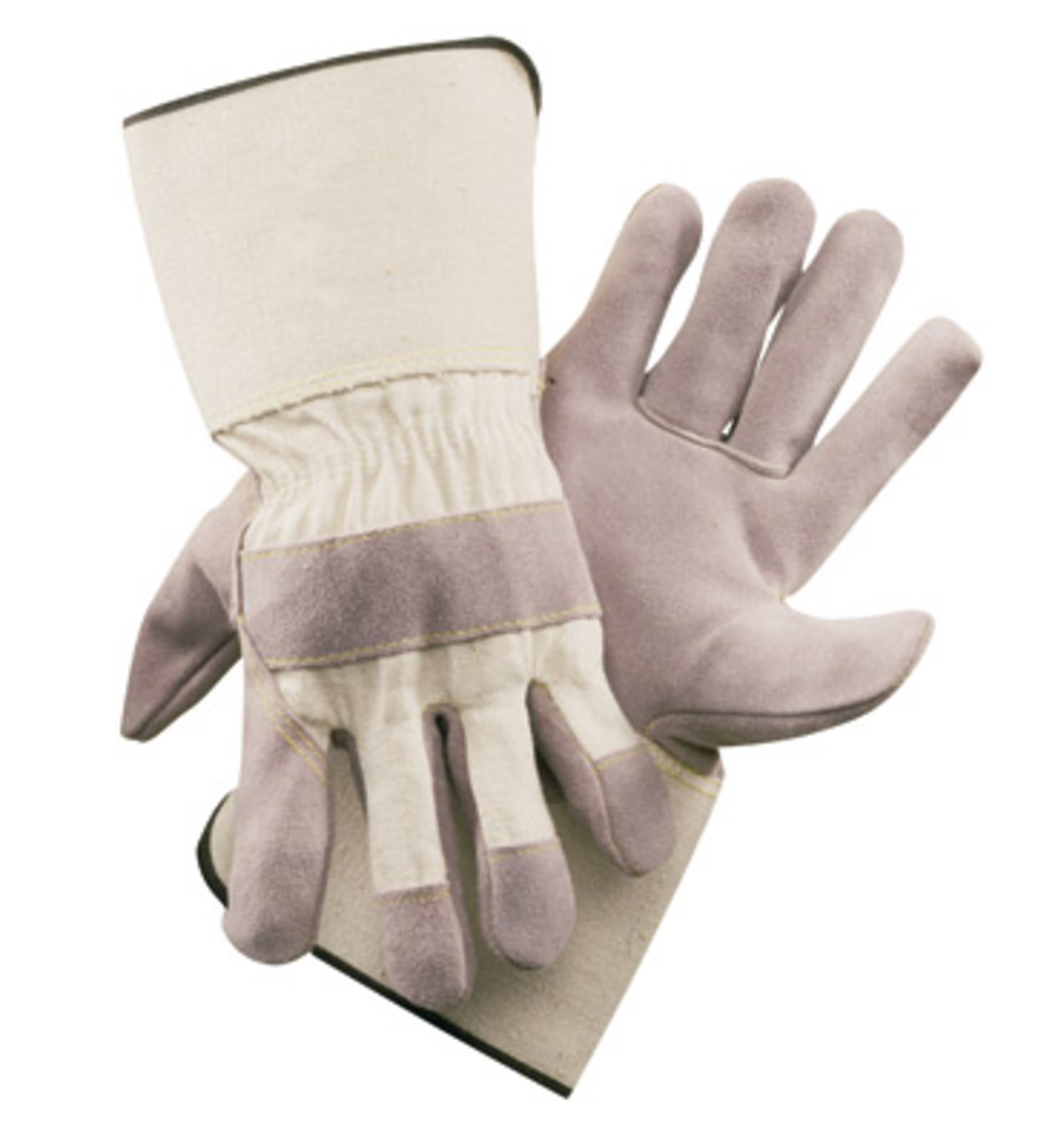 RADNOR Safety Gloves: Split Leather Palm, Canvas Back, Safety Cuff RAD64057572 for sale online at autumn supply
