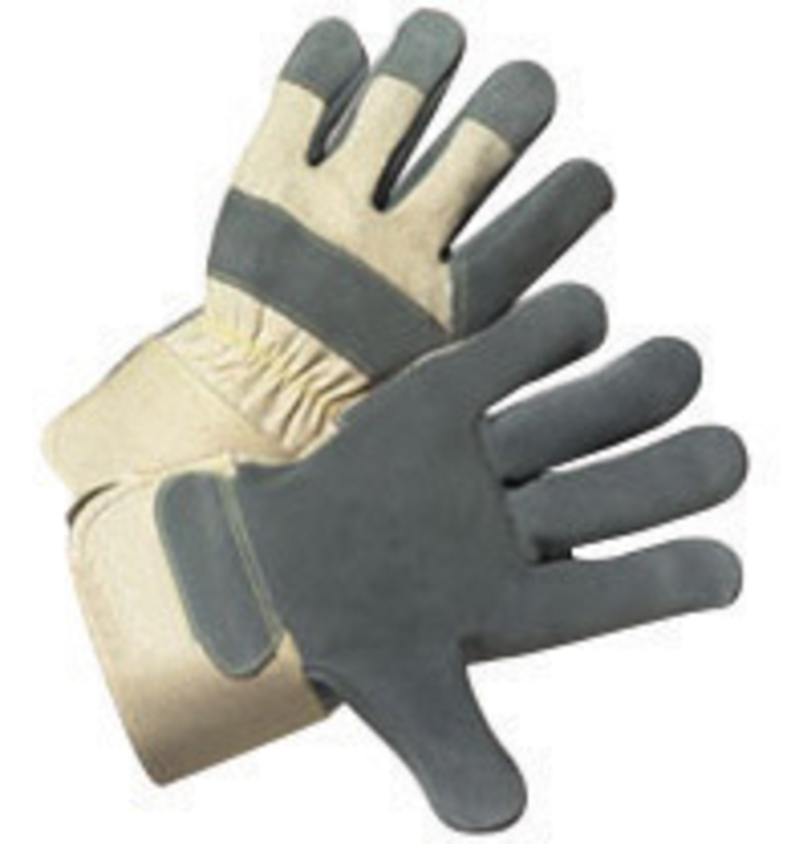 RADNOR® X-Large Split Leather Palm Gloves With Canvas Duck Back And Safety Cuff