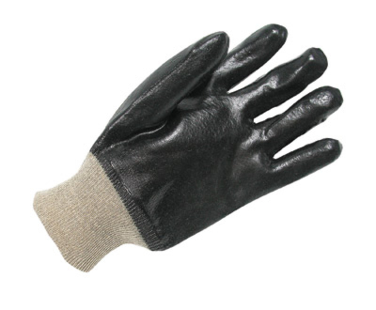RADNOR® Large Black And Tan PVC Chemical Resistant Gloves