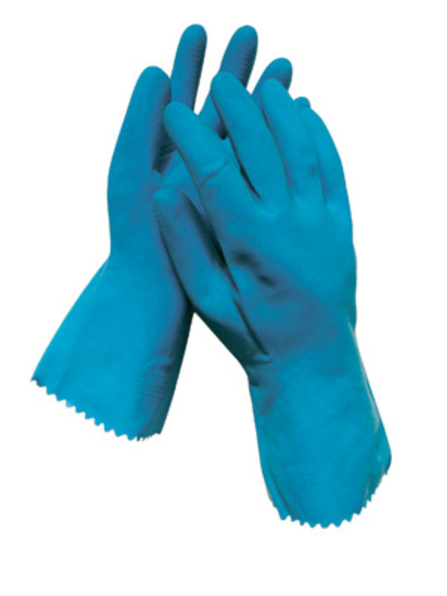 RADNOR® X-Large Blue 18 mil Latex Chemical Resistant Gloves