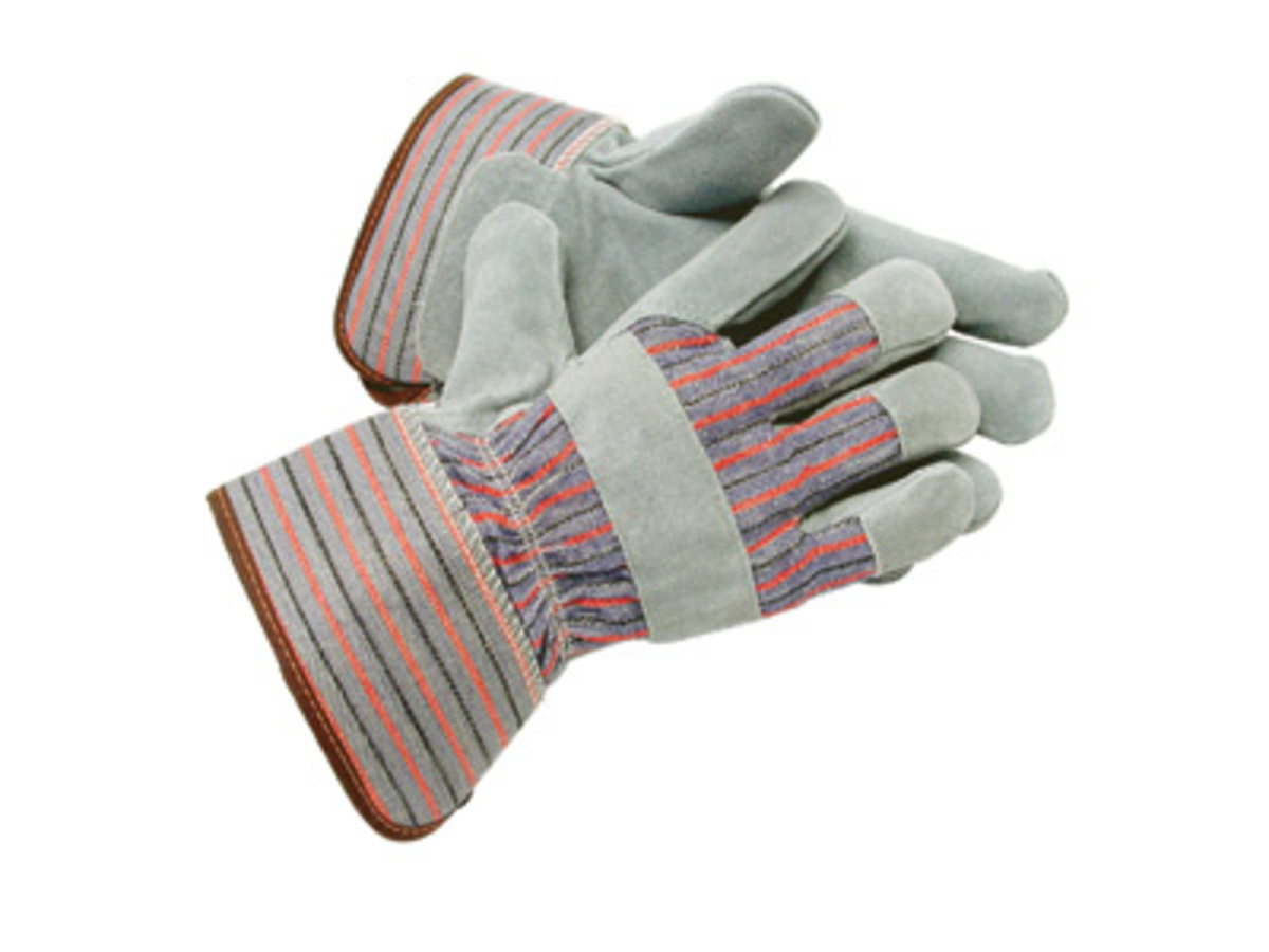 RADNOR® Large Gray Select Shoulder Grade Leather Fleece Lined Cold Weather Gloves