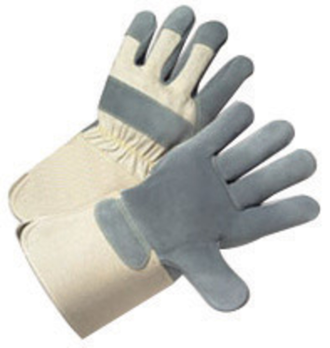 PIP® X-Large Premium Split Leather Palm Gloves With Canvas Back And Rubberized Gauntlet Cuff