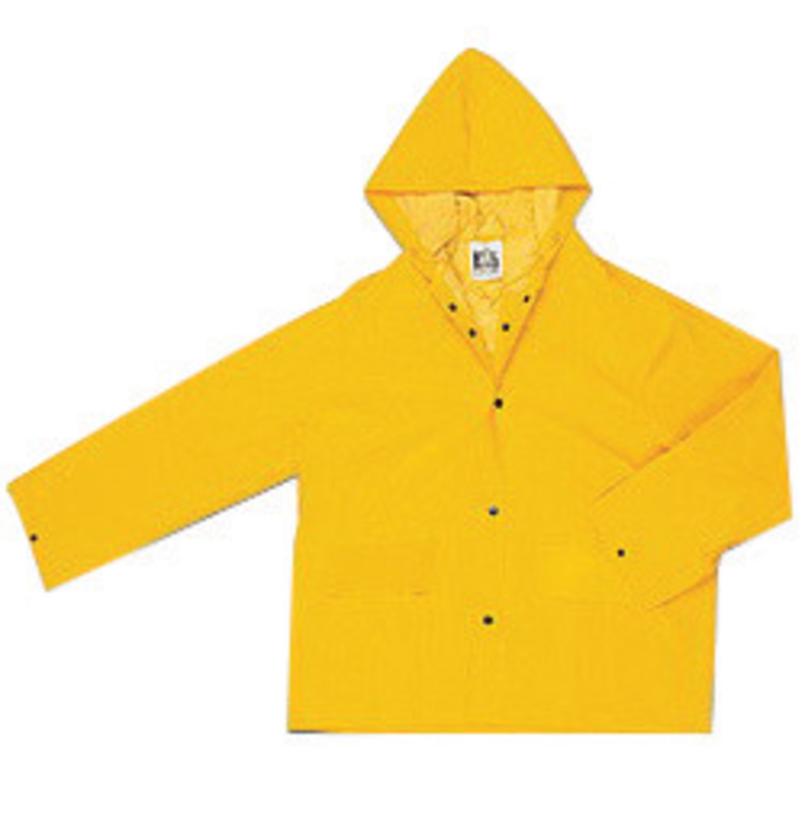 MCR Safety® Yellow Classic .35 mm Polyester And PVC Jacket With Attached Hood