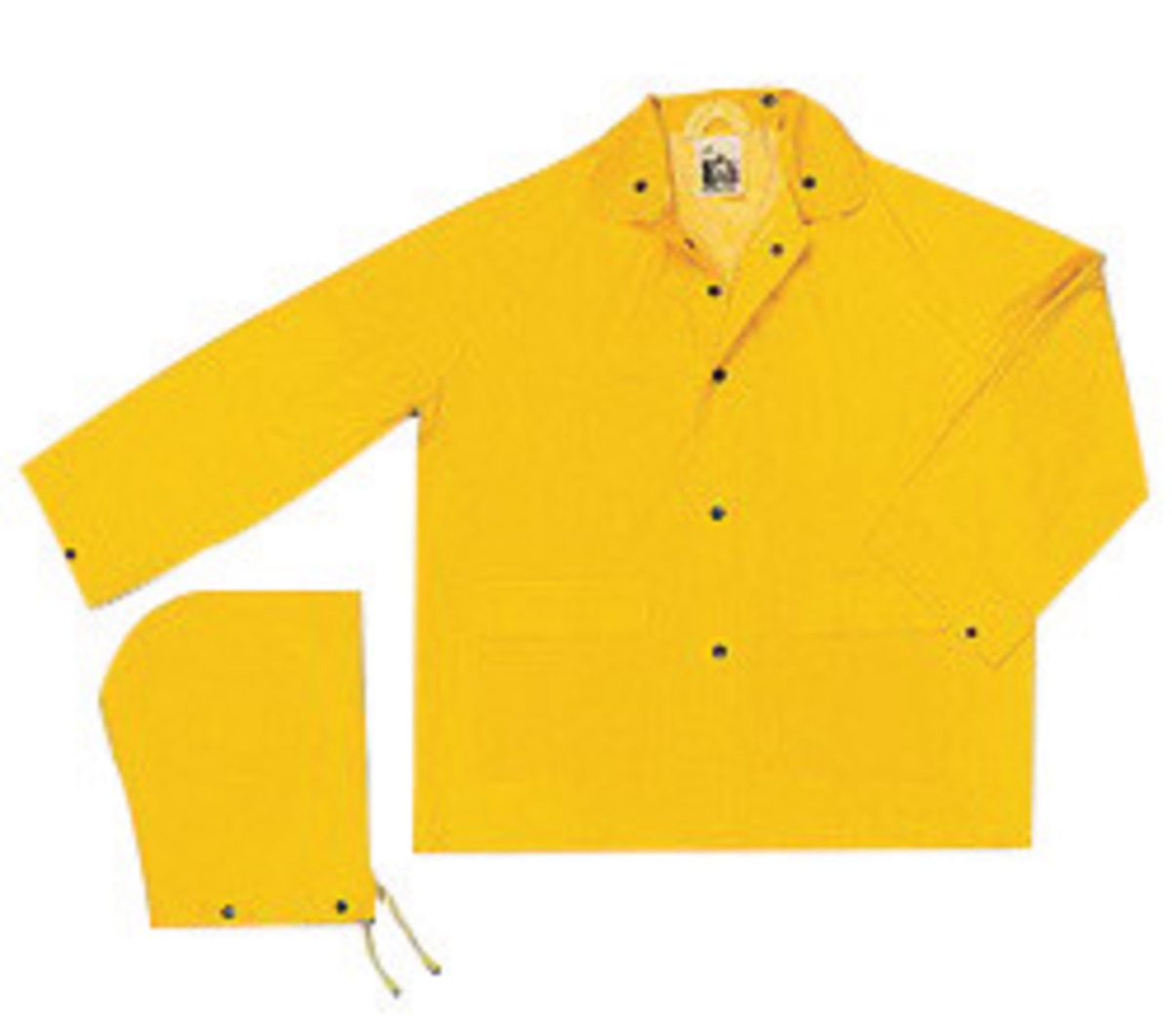 MCR Safety® Yellow Classic .35 mm Polyester And PVC 2-Piece Jacket With Detachable Hood