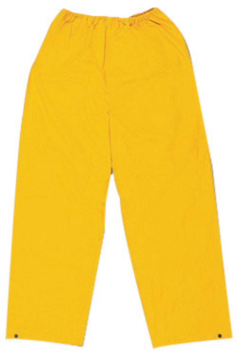 MCR Safety® Yellow Classic .35 mm Polyester And PVC Pants With Elastic Waist