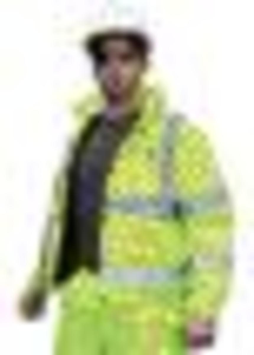 MCR Safety® Fluorescent Lime Luminator™ Polyester And Polyurethane Coat With Attached Hood, Hi Viz Stripes And Insullated Quilte