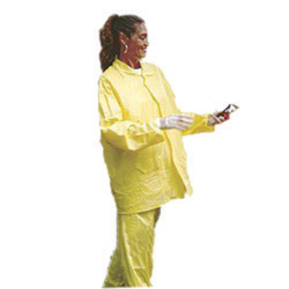 MCR Safety® Yellow Zodiac .1 mm PVC 3-Piece Rain Suit With Detachable Hood And Elastic Waist Pants