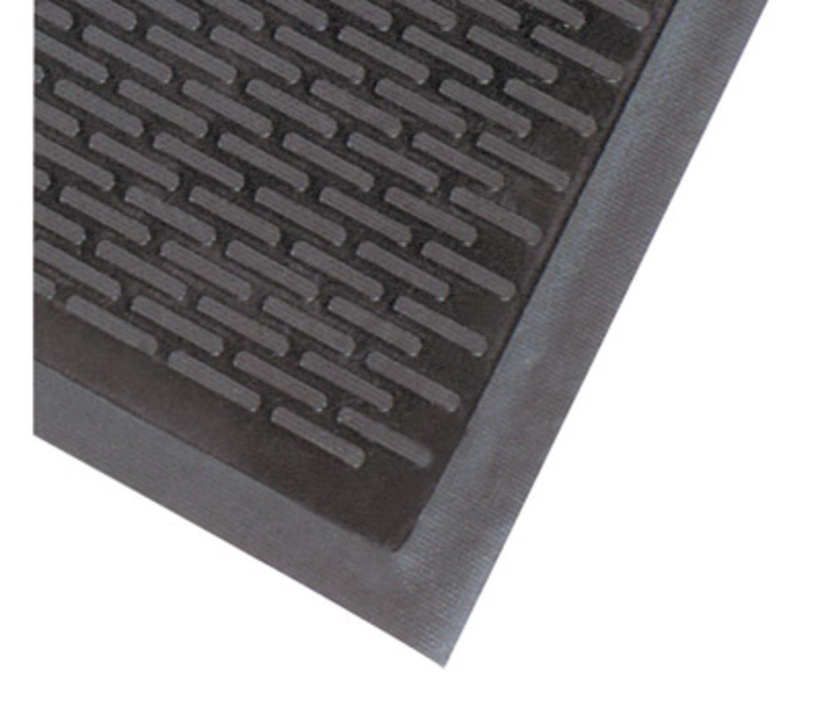 Superior Manufacturing 3' X 5' Black Molded Rubber NoTrax® Soil Guard™ Outdoor Entrance Anti-Fatigue Floor Mat