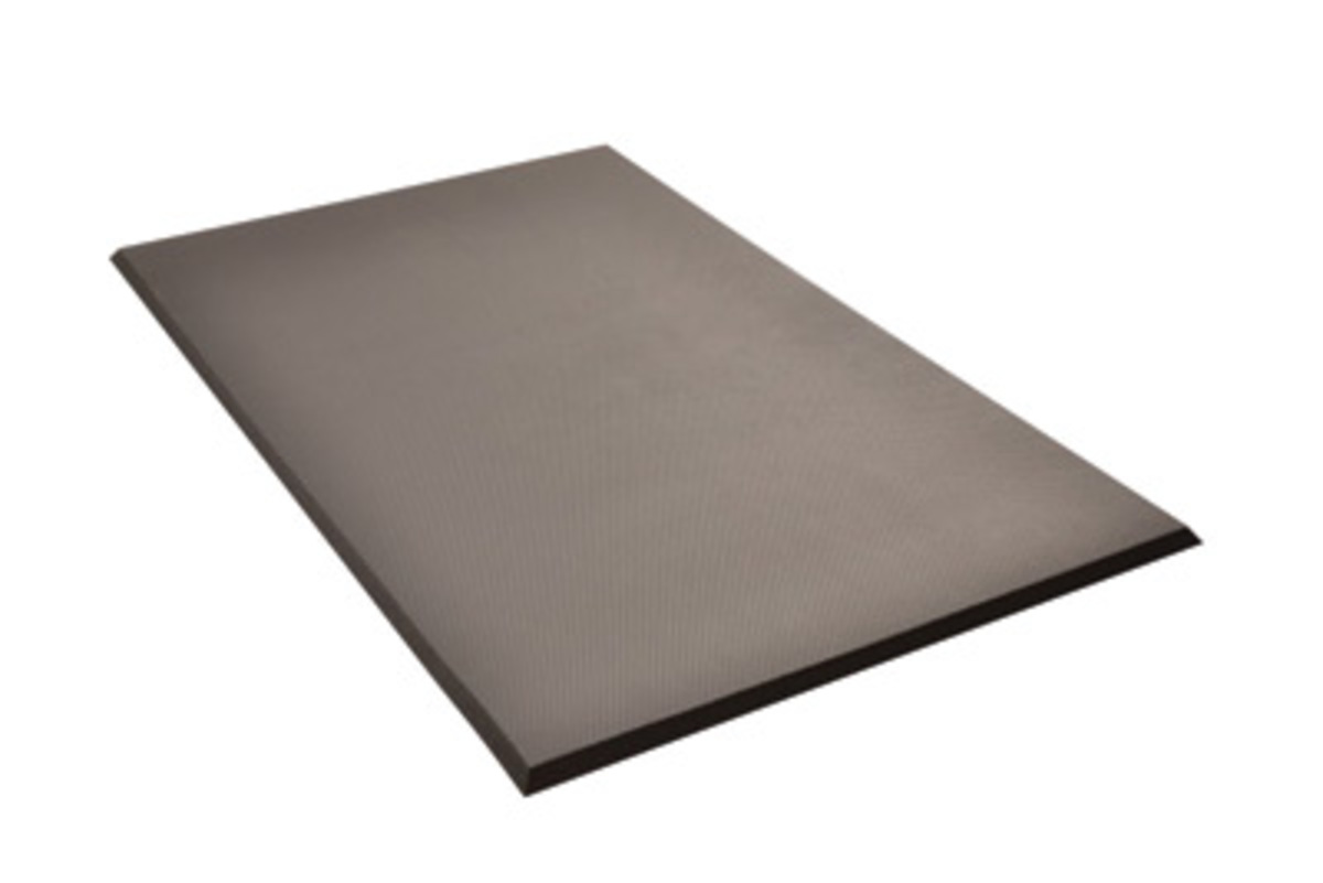 Superior Manufacturing 3' X 2' Black PVC Nitrile/Rubber Foam NoTrax® Superfoam™ Comfort™ Anti-Fatigue Floor Mat