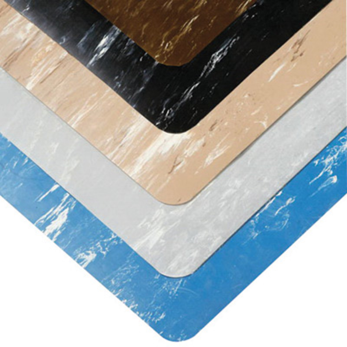 Superior Manufacturing 2' X 3' Blue Vinyl NoTrax® Marble Sof-Tyle™ Anti-Fatigue Floor Mat