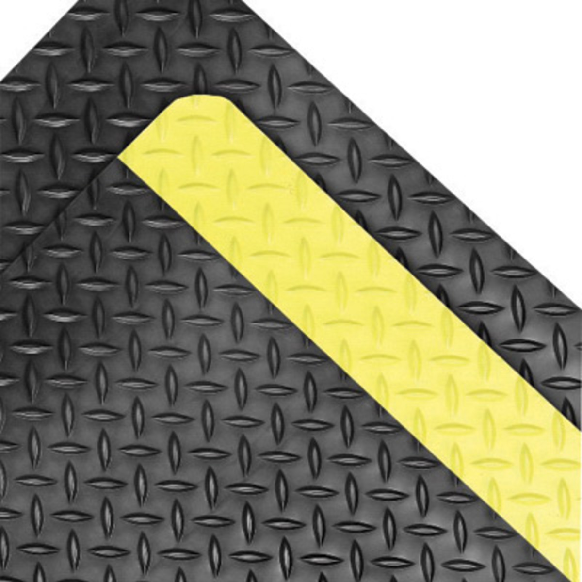 Superior Manufacturing 3' X 5' Black With Yellow Edge Rubber NoTrax® Dura Trax® Grande™ Anti-Fatigue Floor Mat