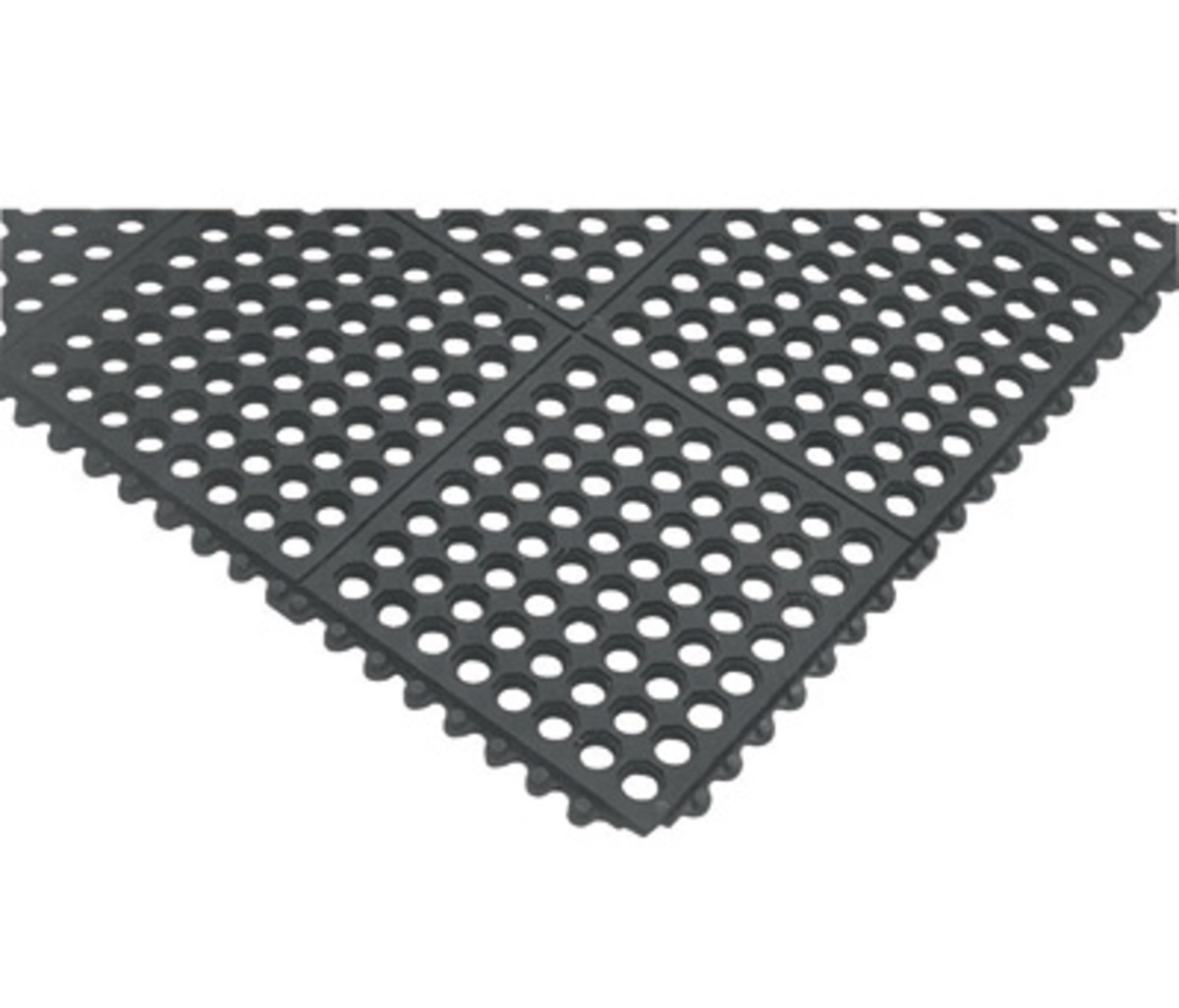 Superior Manufacturing 3' X 5' Black Nitrile Rubber NoTrax® Cushion-Ease® Anti-Fatigue Floor Mat