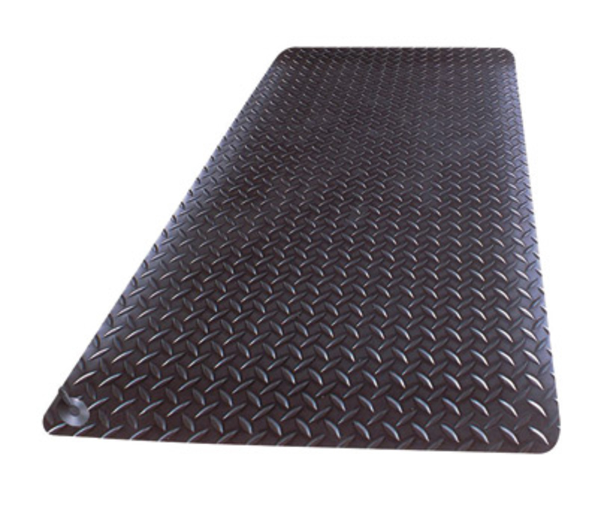 Superior Manufacturing 3' X 12' Black PVC NoTrax® Diamond Stat™ Dissipative Anti-Static/Anti-Fatigue Floor Mat