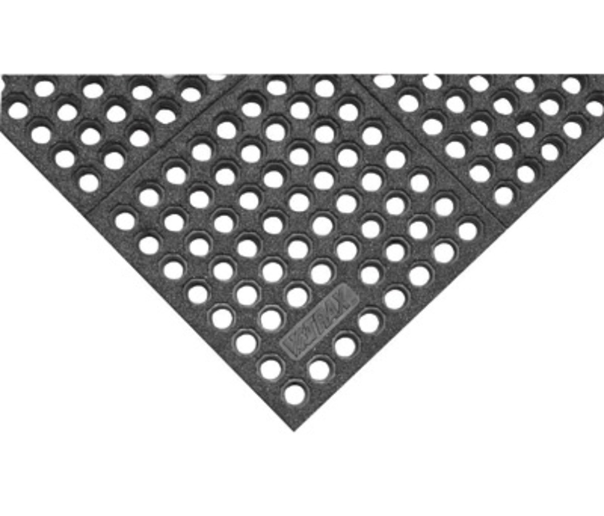 Superior Manufacturing 3' X 3' Black Silicon Carbide Grit/Nitrile Rubber NoTrax® Niru® Cushion-Ease® GSII™ Anti-Fatigue Floor Ma