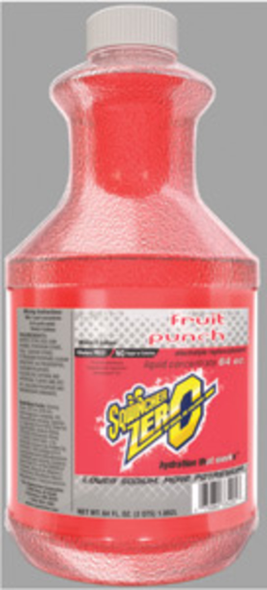 Sqwincher® 64 Ounce Fruit Punch Flavor Sqwincher® ZERO Liquid Concentrate Bottle Sugar Free/Low Calorie Electrolyte Drink