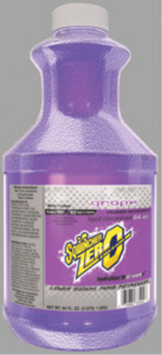 Sqwincher® 64 Ounce Grape Flavor Sqwincher® ZERO Liquid Concentrate Bottle Sugar Free/Low Calorie Electrolyte Drink