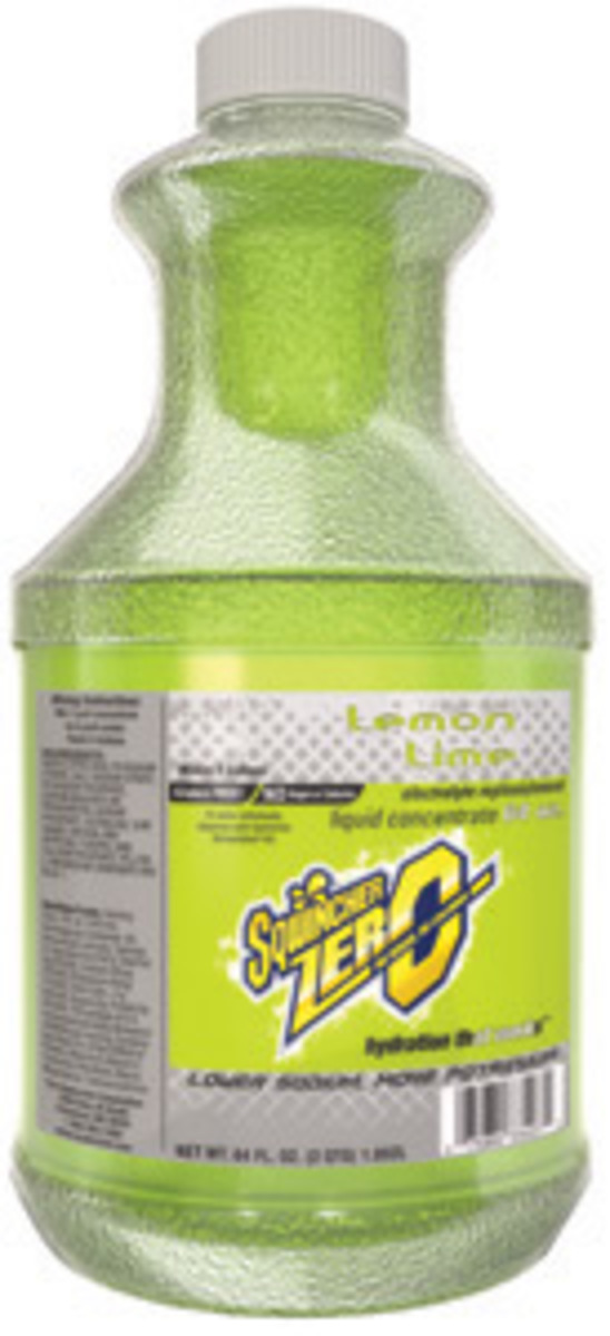 Sqwincher® 64 Ounce Lemon Lime Flavor Sqwincher® ZERO Liquid Concentrate Bottle Sugar Free/Low Calorie Electrolyte Drink