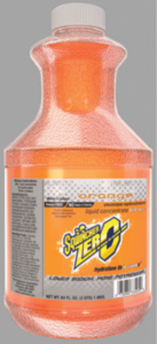 Sqwincher® 64 Ounce Orange Flavor Sqwincher® ZERO Liquid Concentrate Bottle Sugar Free/Low Calorie Electrolyte Drink