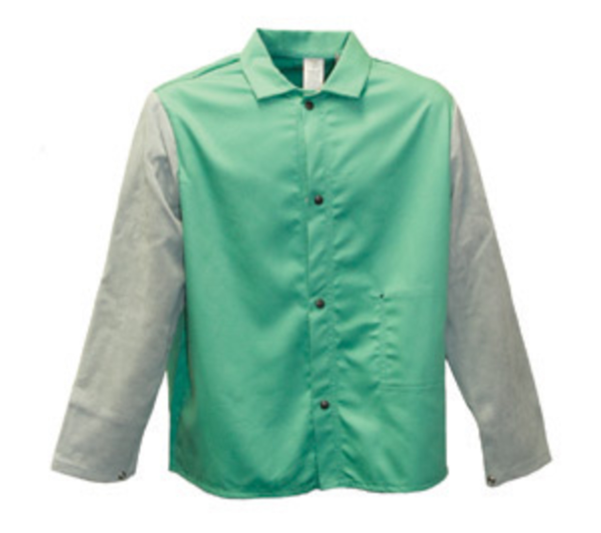 Stanco Safety Products™ Size 4X Green Cotton Leather Sleeves Flame Resistant Welding Jacket With Snap Closure