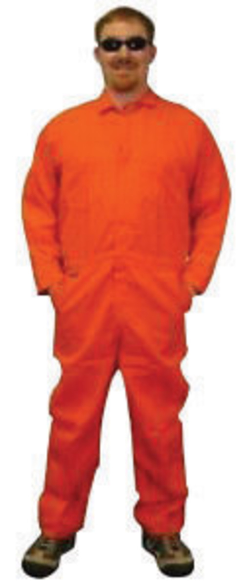 Stanco Safety Products™ Small Orange Indura® Arc Rated Flame Resistant Coveralls With Front Zipper Closure