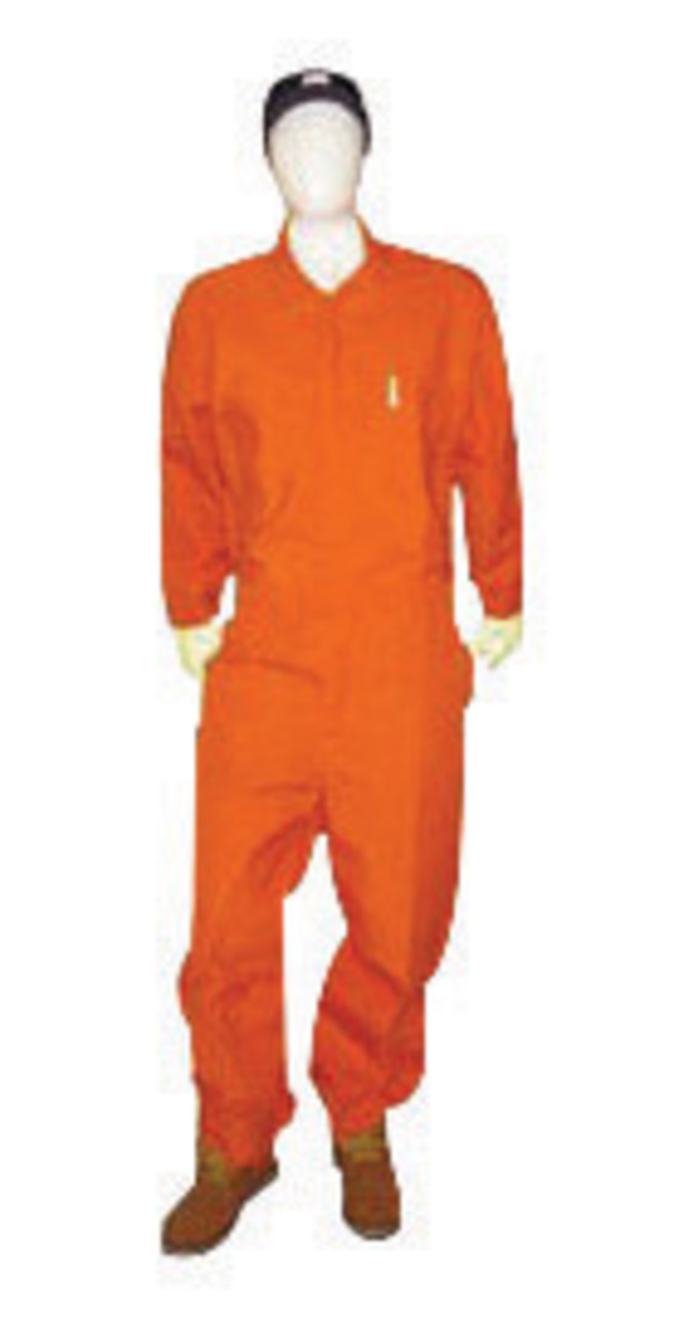 Stanco Safety Products™ X-Large Orange Nomex® IIIA Arc Rated Flame Resistant Coveralls With Concealed 2-Way Front Zipper Closure