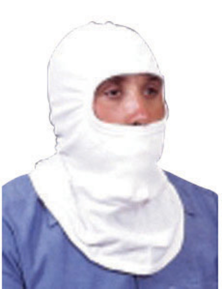 Stanco One Size Fits All White 6 Ounce Nomex® Flame Resistant Sock Hood With Knit Lining