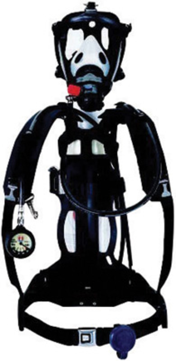 Honeywell 4500 psig Cougar™ Industrial Self-Contained Breathing Apparatus With Medium Facepiece (Without Locking Collar) (Bell A