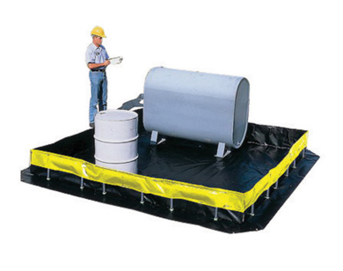 UltraTech 4' X 6' X 1' Ultra-Containment Berms® Black Polyethylene Spill Containment Berm