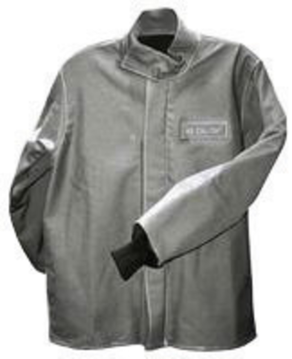 SALISBURY By Honeywell ACC5532GYXL X-Large Gray Cotton Flame Resistant Arc Flash Coat With Hook And Pile Storm Flap Over Front Z