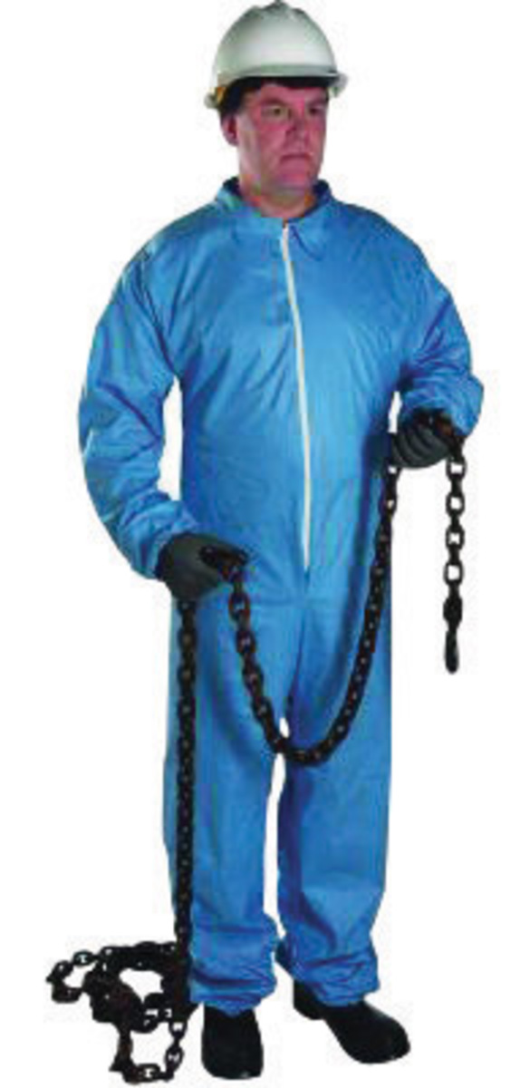 PIP® X-Large Blue Posi-wear® FR™ Polyester Wood Pulp Disposable Coveralls (Availability restrictions apply.)