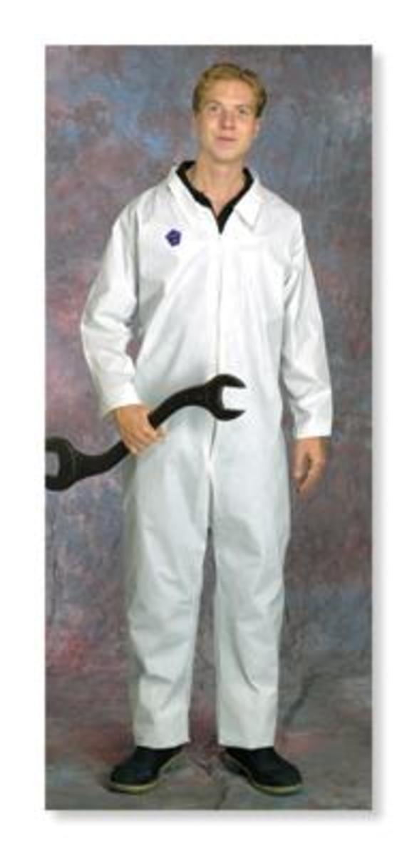 PIP® Large White Polyethylene/Polypropylene Disposable Coveralls (Availability restrictions apply.)