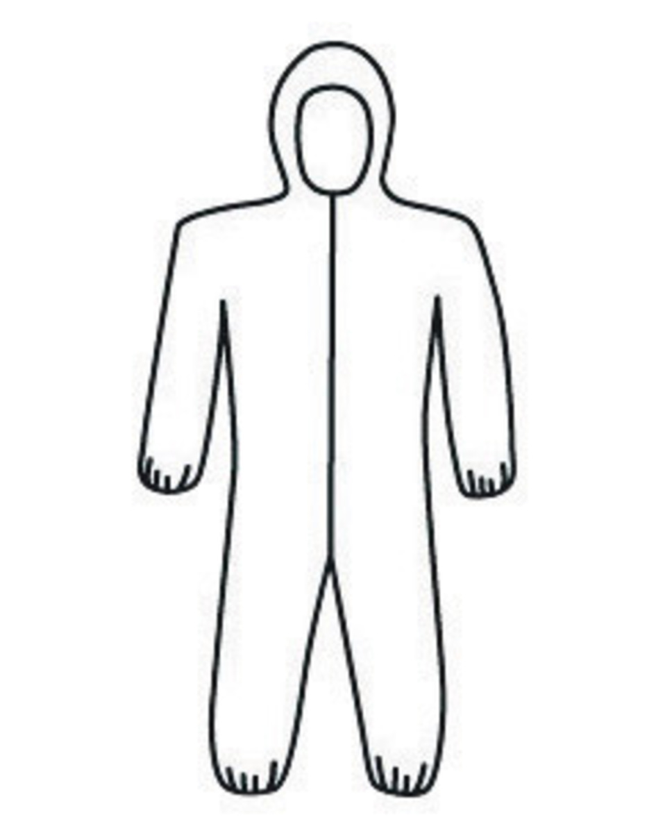 PIP® 3X White Posi-wear® UB™ Polyethylene Polypropylene Disposable Coveralls (Availability restrictions apply.)