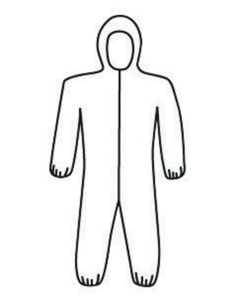 PIP® X-Large White Posi-wear® M3™ SMMMS Polypropylene Disposable Coveralls (Availability restrictions apply.)