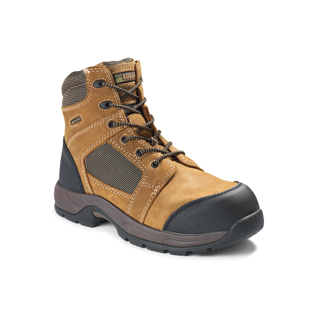 Kodiak® Size 8W Brown Trakker Leather Composite Toe Hikers Boots With EVA Midsole And Slip And Oil Resistant Outsole