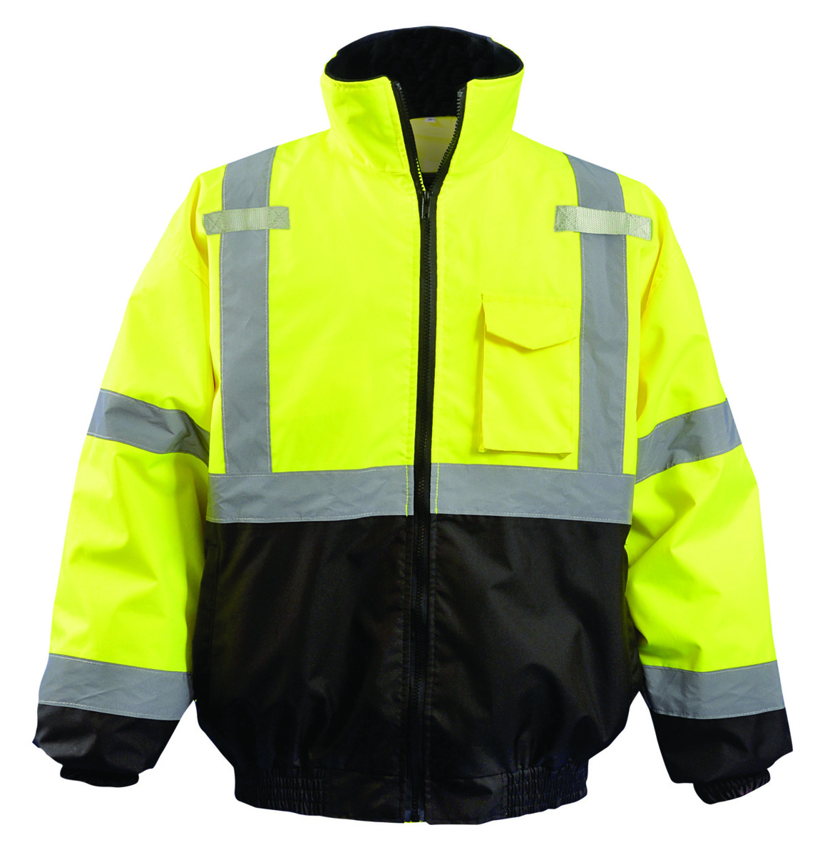 RADNOR® Medium Hi-Viz Yellow And Black Polyester/Oxford 2-in-1 Jacket