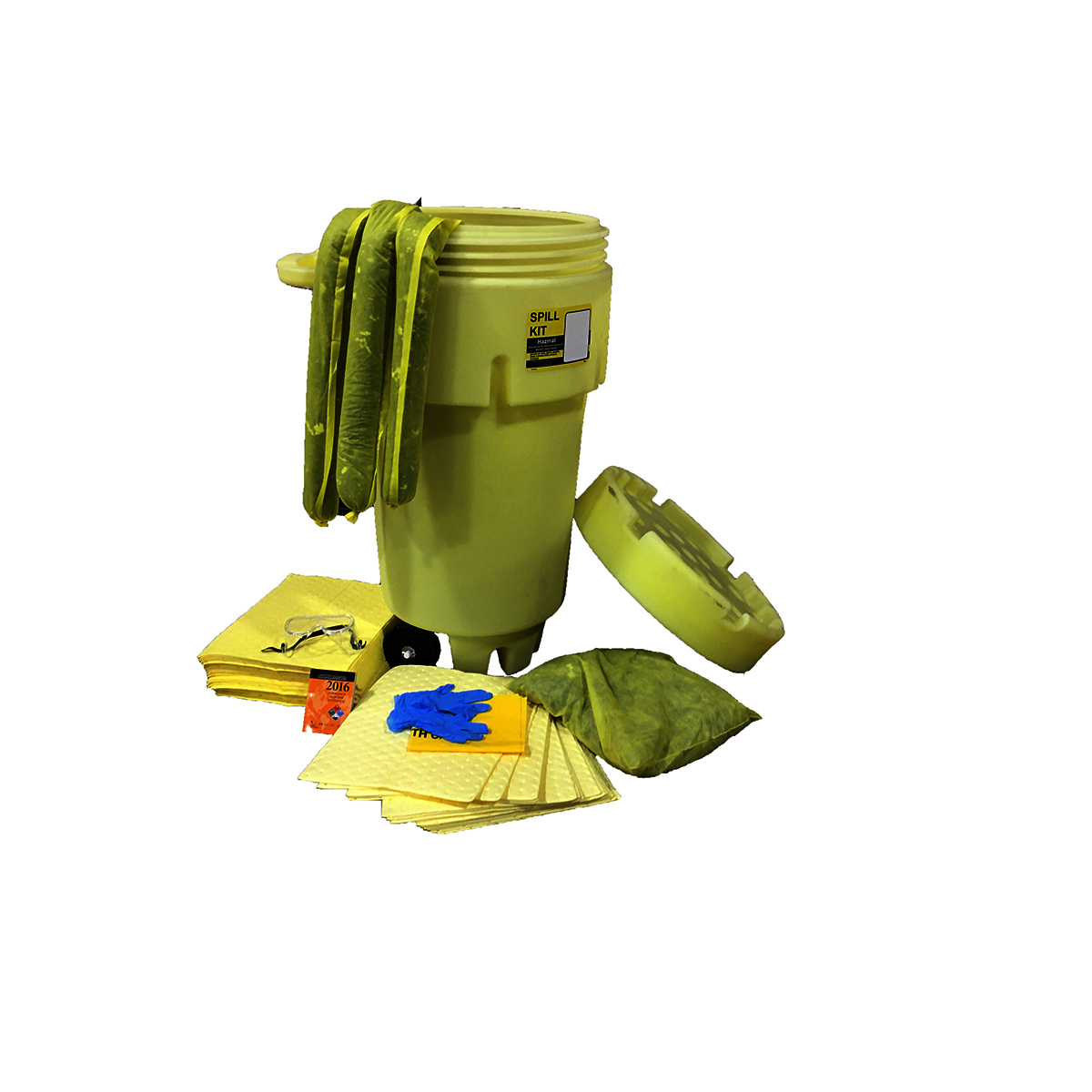 RADNOR® 78 lbs Yellow Polypropylene Spill Kit