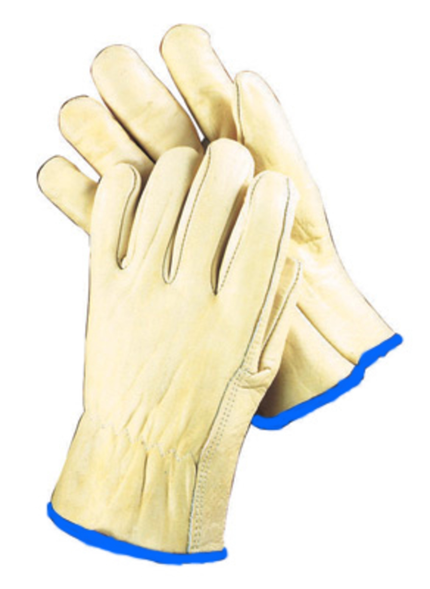RADNOR® Natural Standard Grain Cowhide Unlined Drivers Gloves