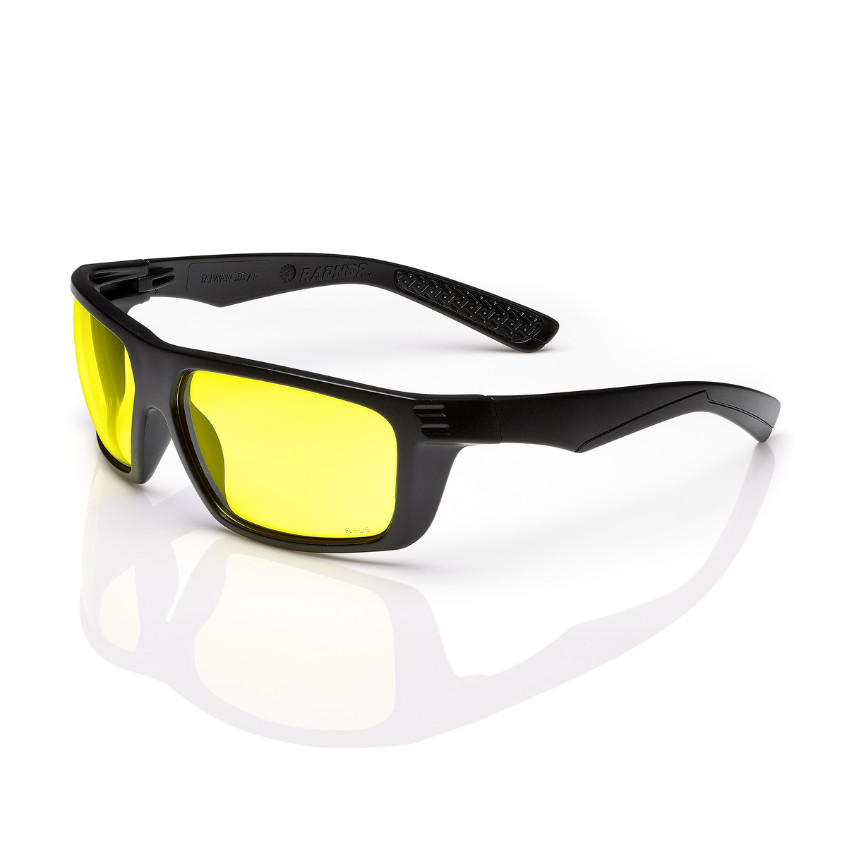 RADNOR® Dynamo™ Black Safety Glasses With Amber Anti-Scratch Lens (Availability restrictions apply.)
