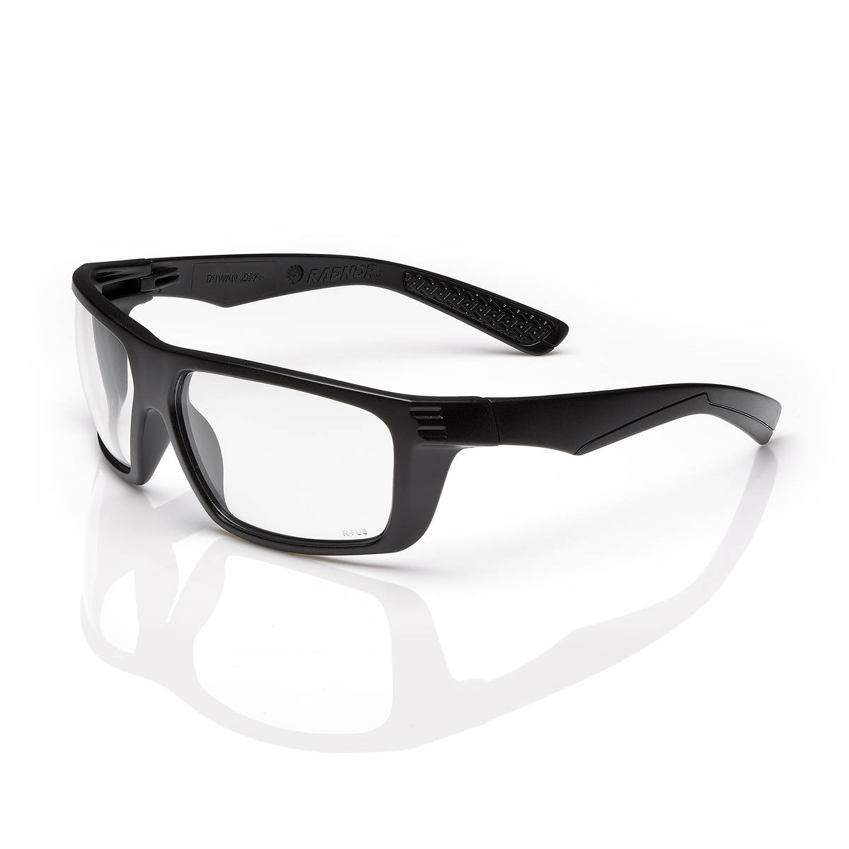 RADNOR® Dynamo™ Black Safety Glasses With Clear Anti-Fog/Anti-Scratch Lens (Availability restrictions apply.)