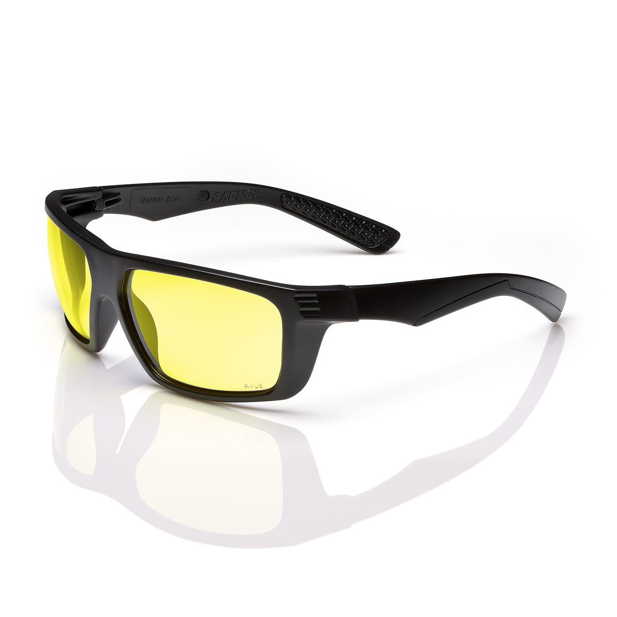 RADNOR® Dynamo™ Black Safety Glasses With Amber Anti-Fog/Anti-Scratch Lens (Availability restrictions apply.)