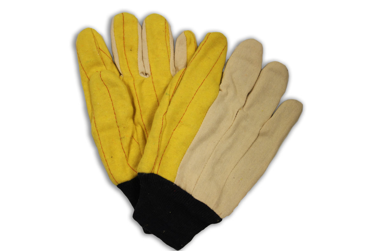 RADNOR® Blue/Gold/White 18 oz Cotton Clute Cut General Purpose Gloves With Knit Wrist