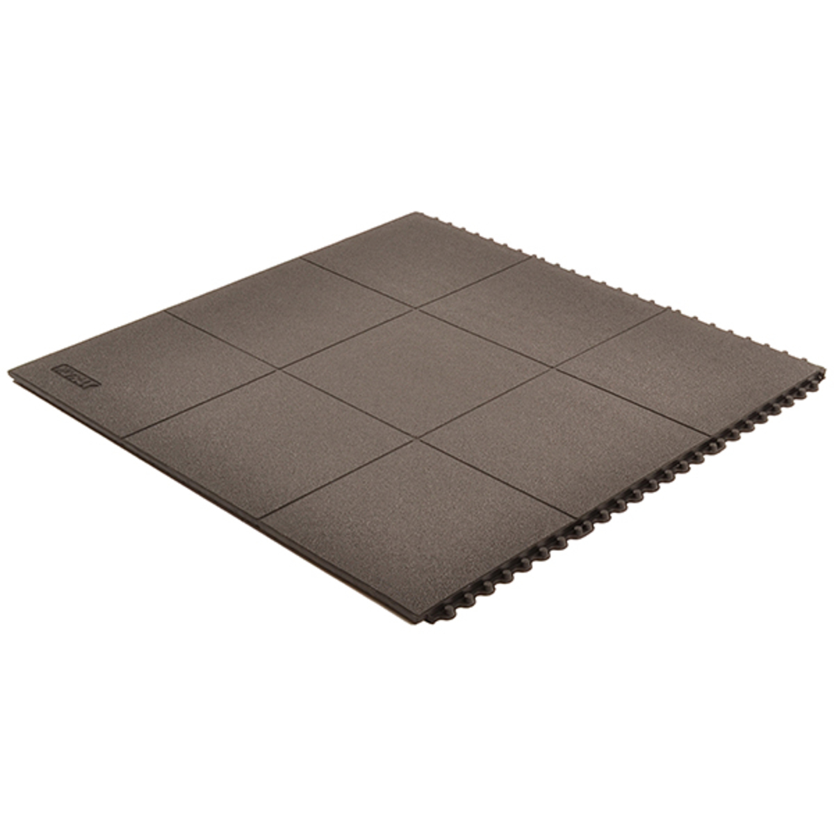 Superior Manufacturing 3' X 3' Black Nitrile Rubber NoTrax® Niru® Cushion-Ease® Fire Resistant Anti-Fatigue Floor Mat