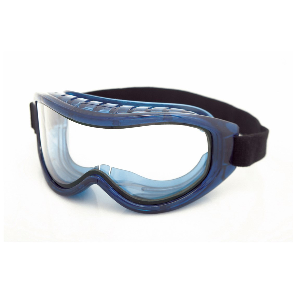 Sellstrom® Odyssey II S80200 Indirect Vent Industrial Dual Lens Goggles With Blue Soft Frame, Clear Anti-Fog/Hard Coat Lens And
