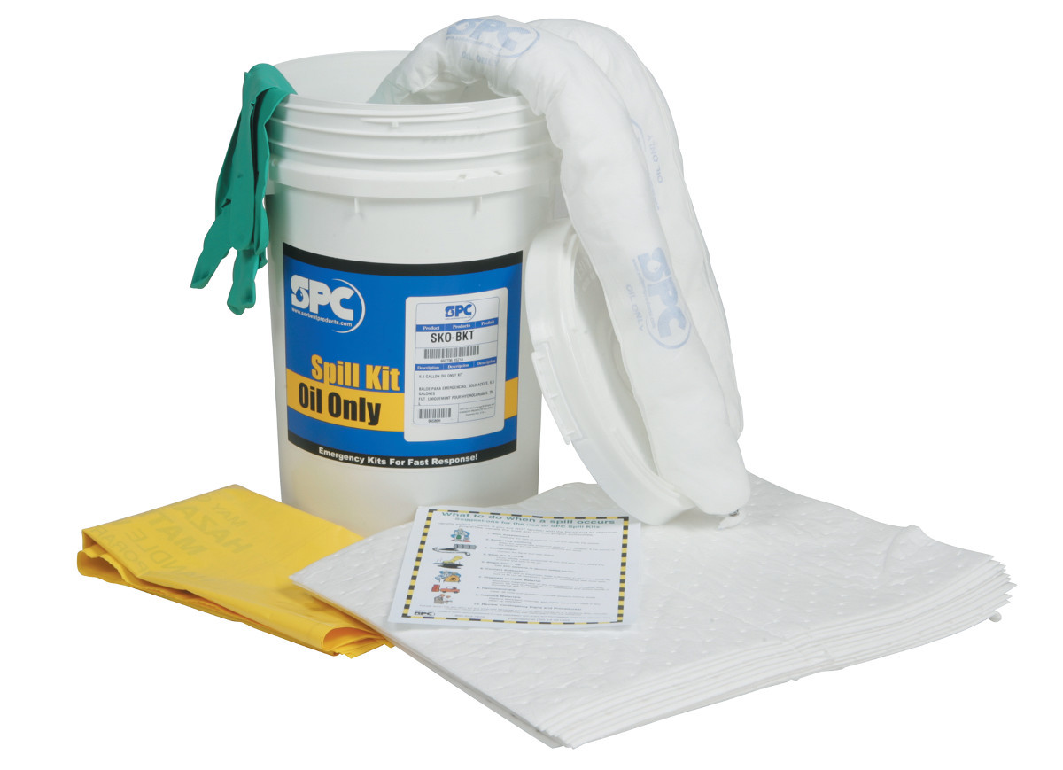 Brady 18 X 14 White Polyethylene Spill Kit BRDSKO-BKT for sale online at autumn supply