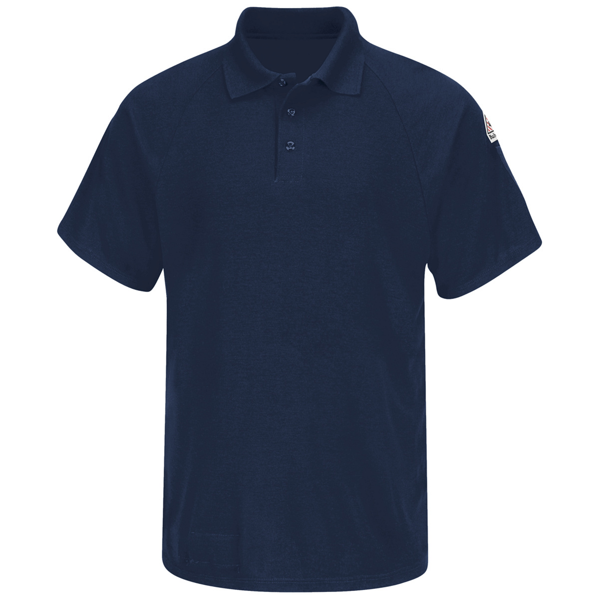 Bulwark® Large Regular Navy Blue Swiss Pique/Modacrylic/Lyocell/Aramid Flame Resistant Polo With Button Front Closure