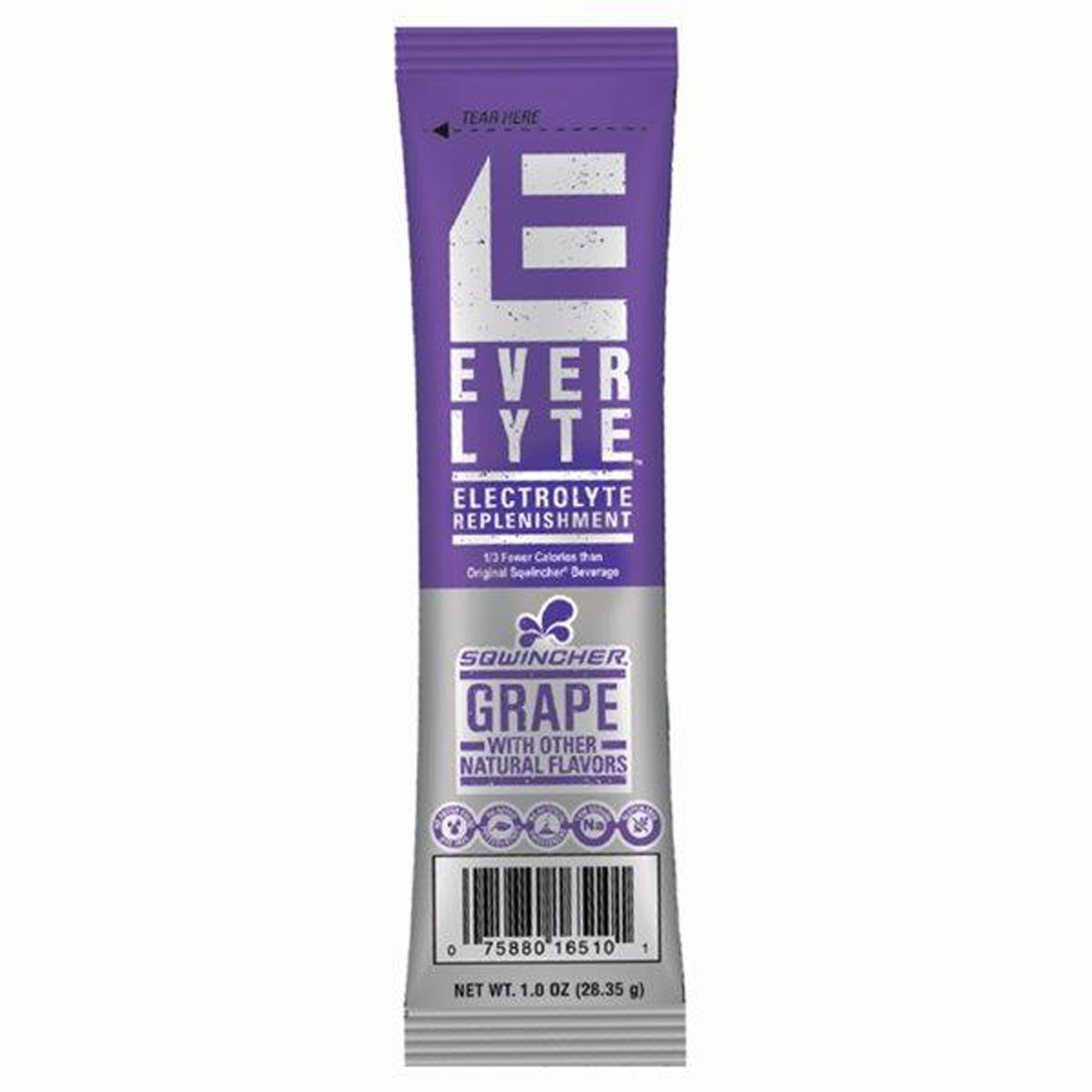 Sqwincher® 1 Ounce Grape Flavor EverLyte® Powder Mix Packet Low Calorie Electrolyte Drink
