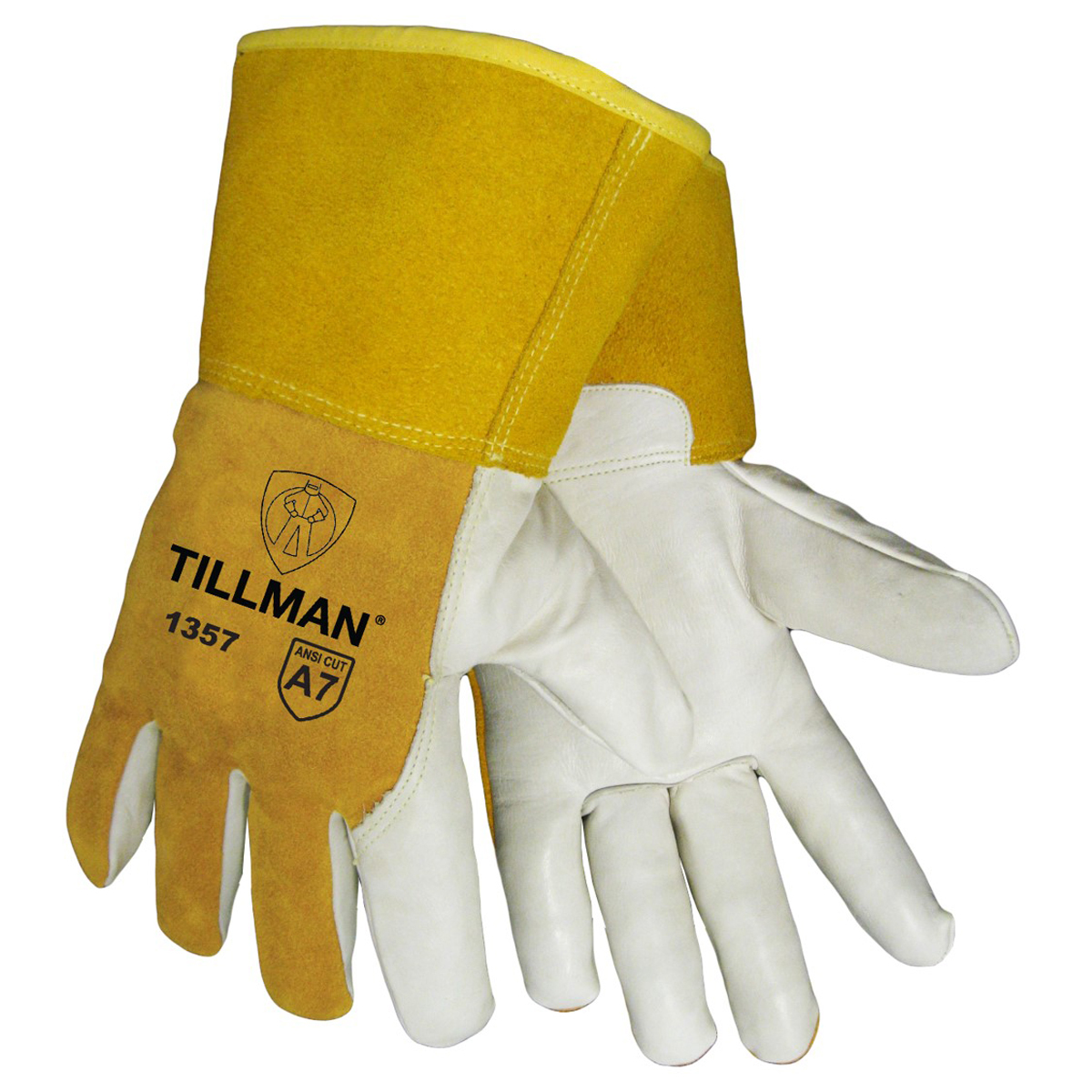 Tillman® Medium Premium Cowhide MIG Welding Cut Resistant Gloves With Wing Thumb