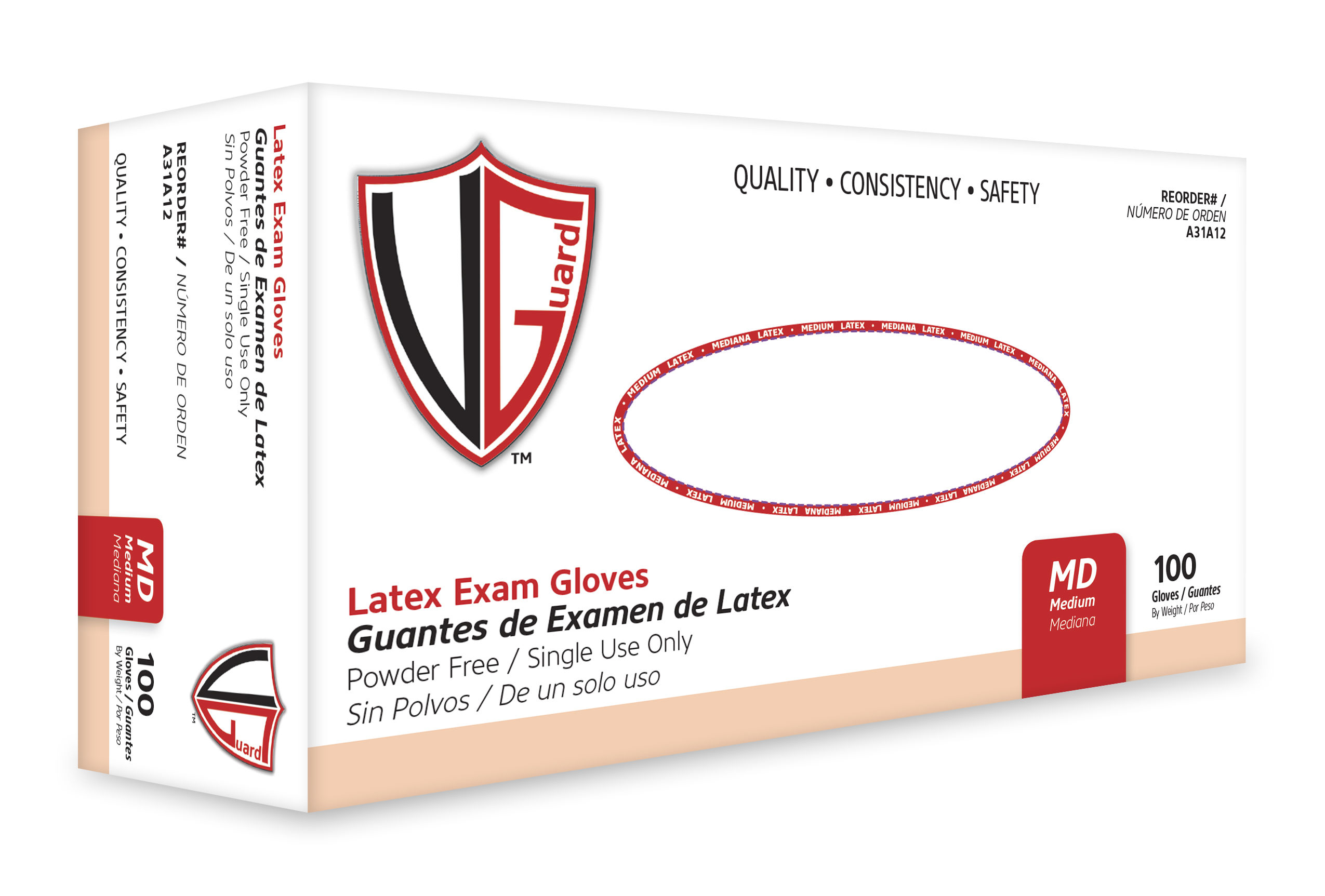 5.5mil Latex Exam PF Cream 10/100 XL