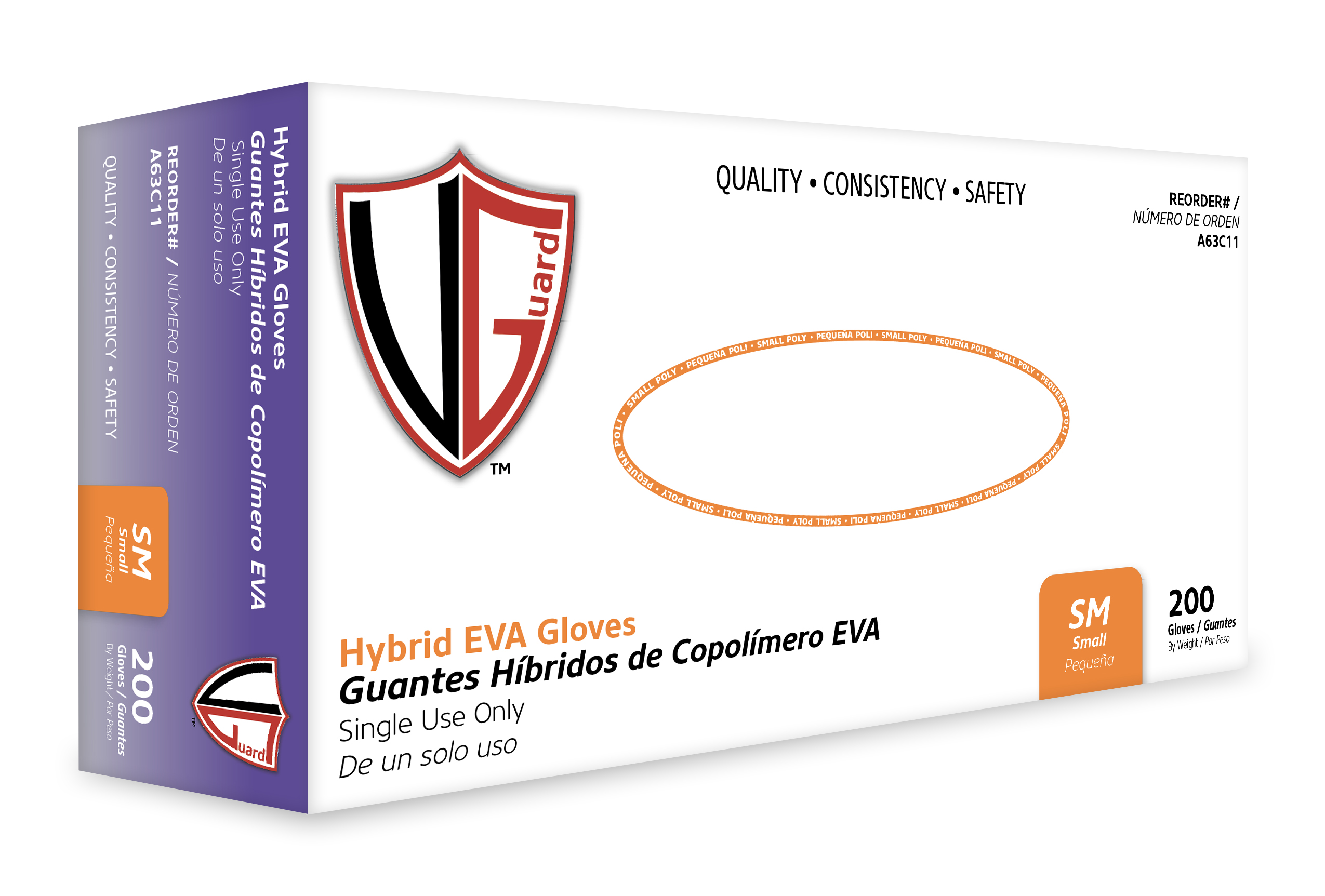 4mil Hybrid EVA Industrial Gloves 10/200 XL 4mil Hybrid EVA Industrial Gloves 10/200 XL