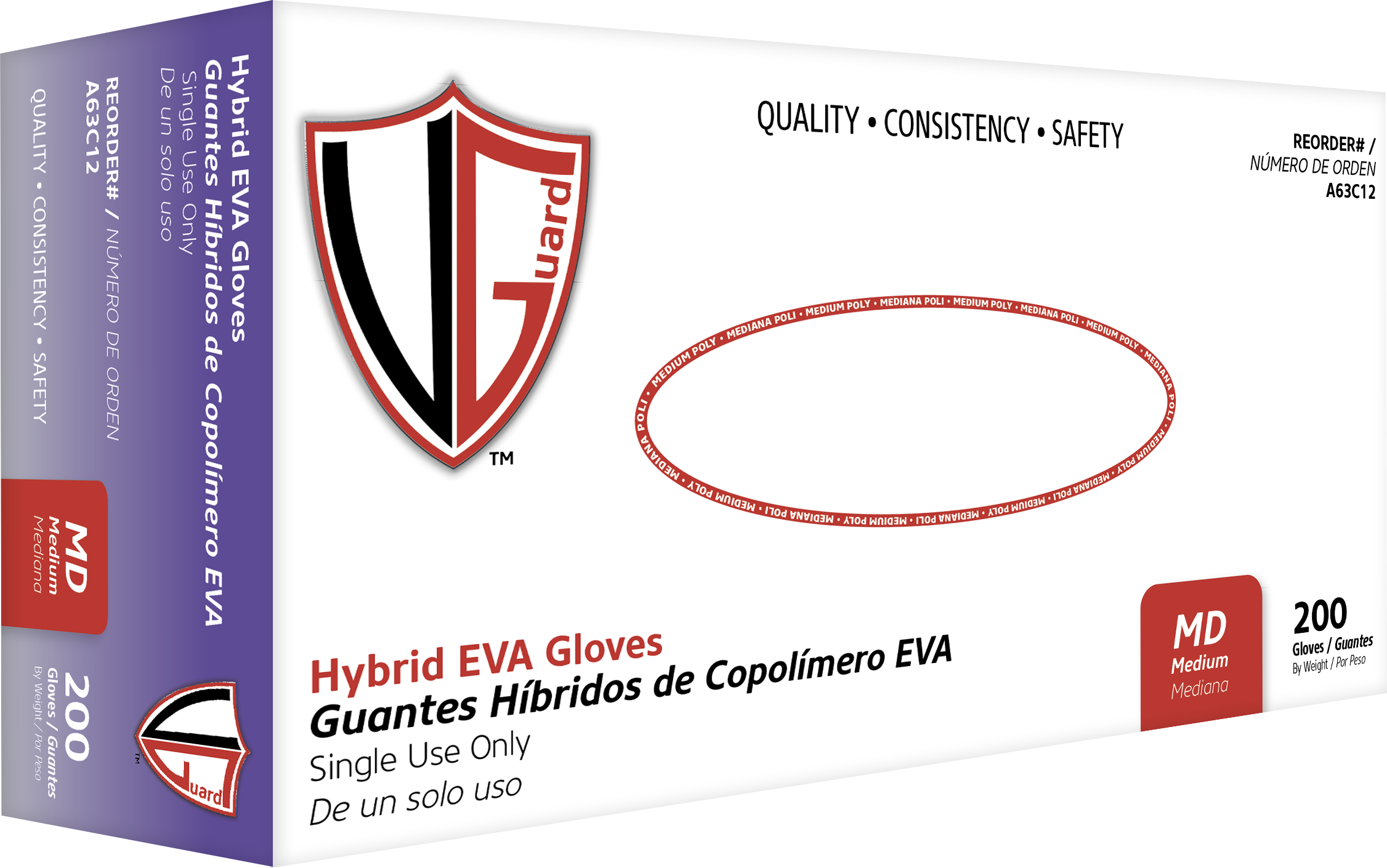 4mil Hybrid EVA Industrial Gloves 10/200 XL 4mil Hybrid EVA Industrial Gloves 10/200 XL